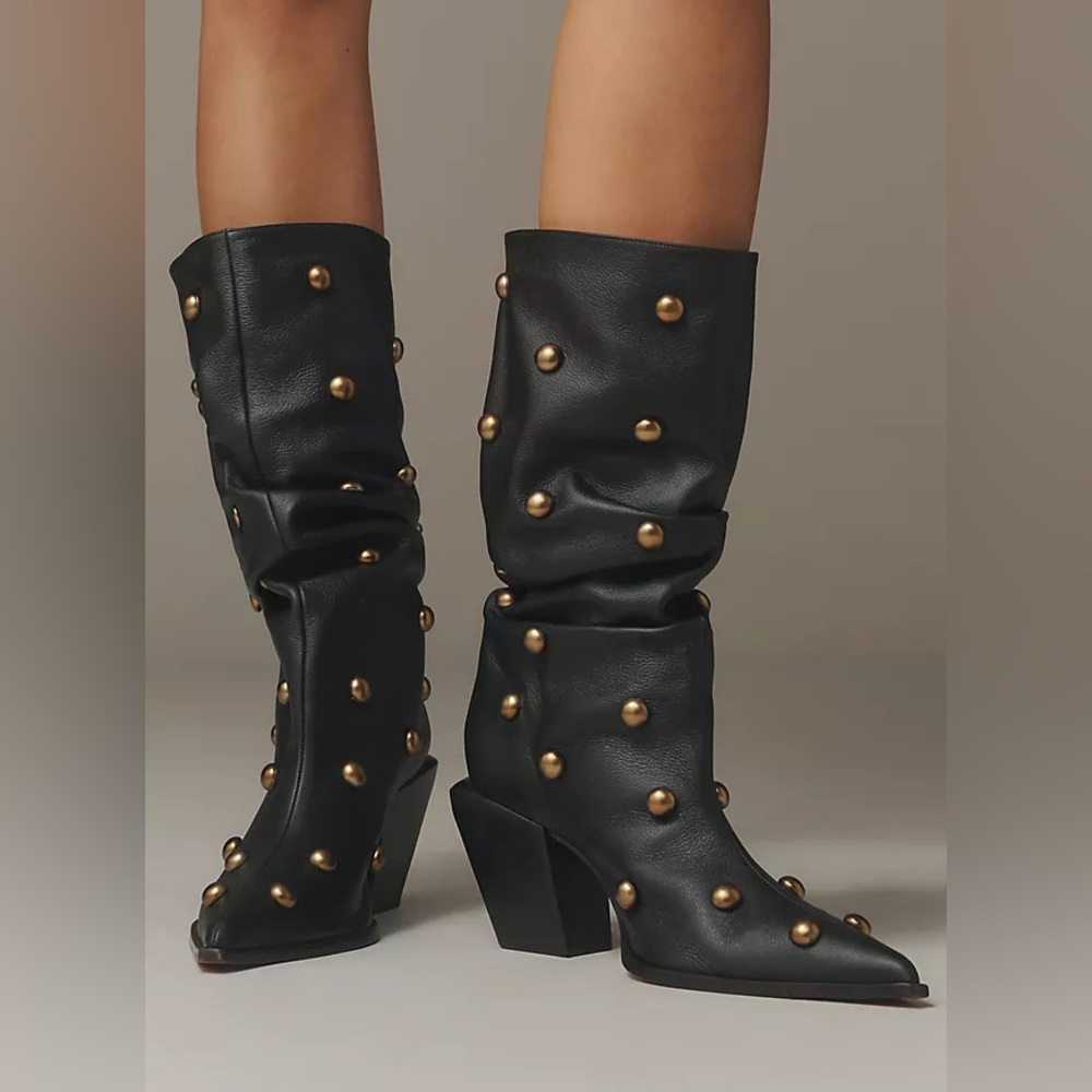 Schutz Women's Tulsa Studs High Boots size 10B